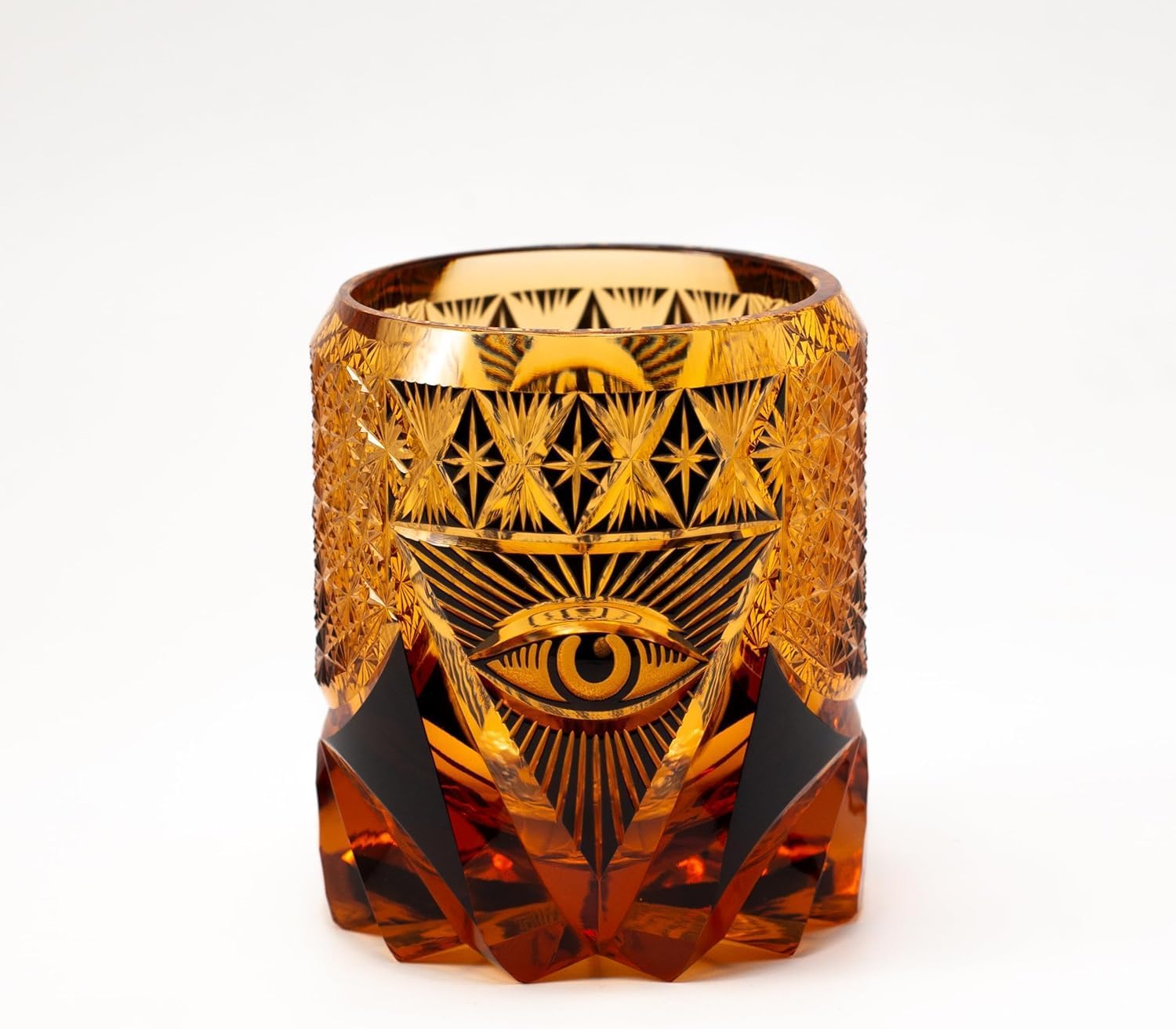 Edo Kiriko Whiskey Glass – Luxury Lead-Free Hand Cut Crystal Whiskey Glass with Gift Box| 280ml Elegant Old Fashioned Tumbler for Whisky, Cocktails, Spirits – Gift for Men & Women & Dad