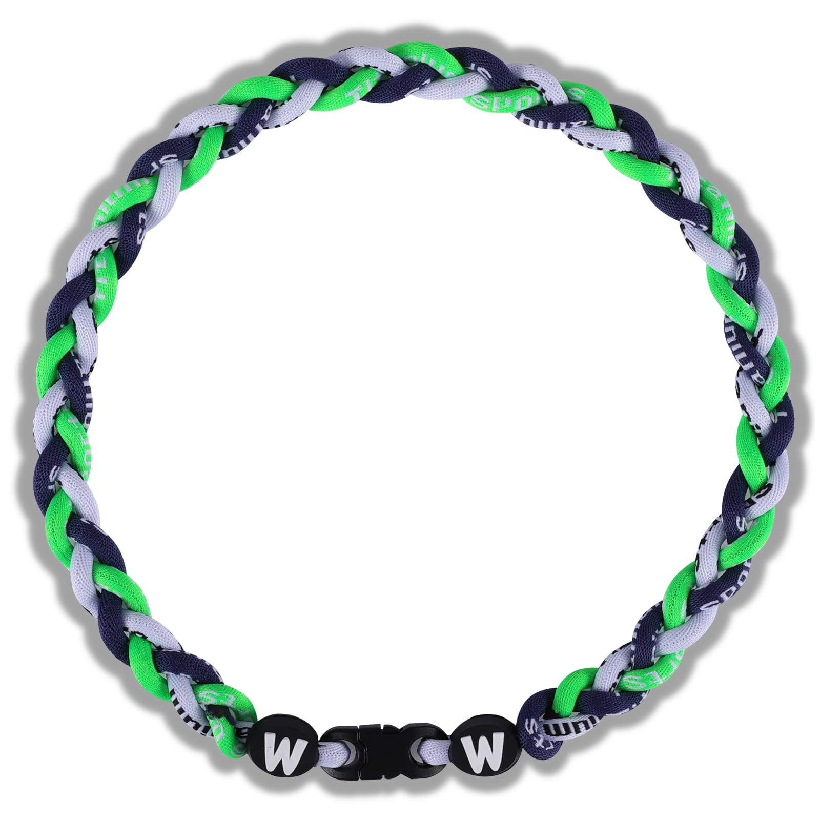 Willtok Premium 18inch Baseball Necklace w/Nylon Tri-Braided Rope Tornado Design