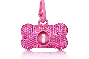 SAVORI Hot Pink Crystal Dog Poop Bag Dispenser