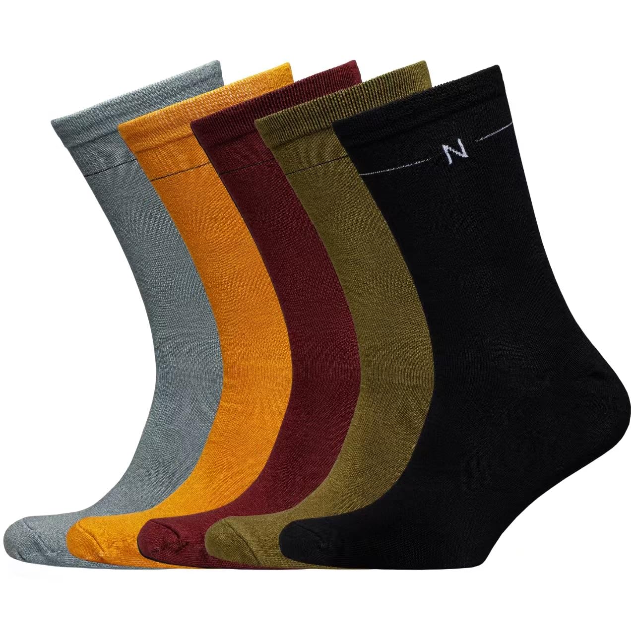 NUDUS Bamboo Rayon Men’s Socks – Premium Quality, Very Soft Thin Breathable - 5 Pair Luxury Gift Box – Moisture Wicking