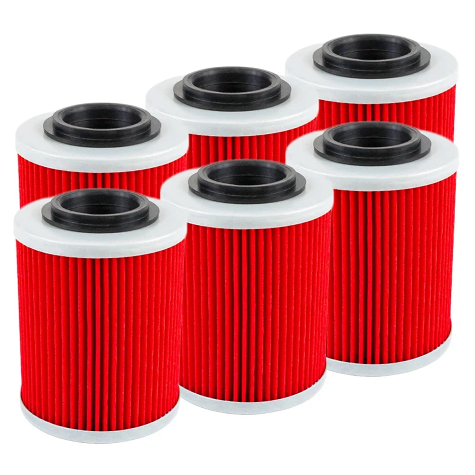 Filtro olio per motociclette Adatto per SKI DOO Expedition 800 Legend V-800 Skandic V 800 Tundra 2007-2009 2/4/6 pezzi filtro olio motore per moto(6pcs-red)
