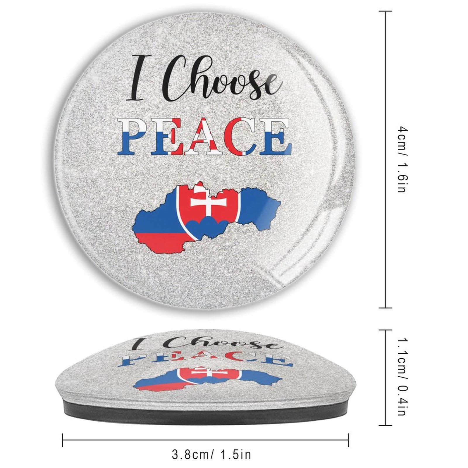 Imanes fuertes de cristal para nevera, bandera de Eslovaquia, imanes fuertes para taquilla de la paz, imanes fuertes para pizarra blanca, aula, cocina, oficina, 4 piezas