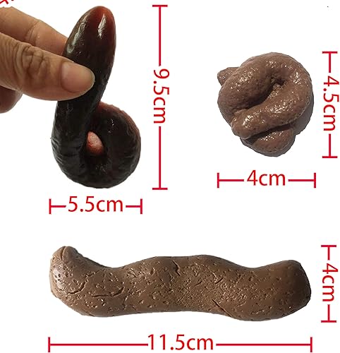Miniatura 3 de Cooplay 6 piezas de juguete de broma de caca de diferentes formas, simulación realista para perro, modelo de caca para adultos, favores divertidos