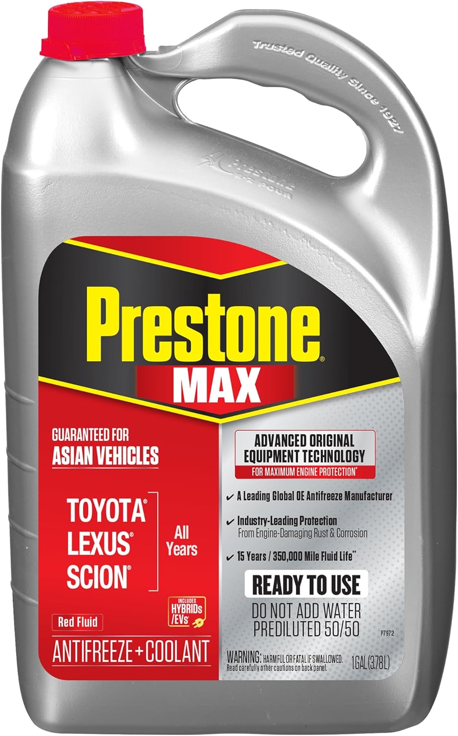 Prestone AF6210 MAX Asian Vehicles (Red) AntiFreeze and