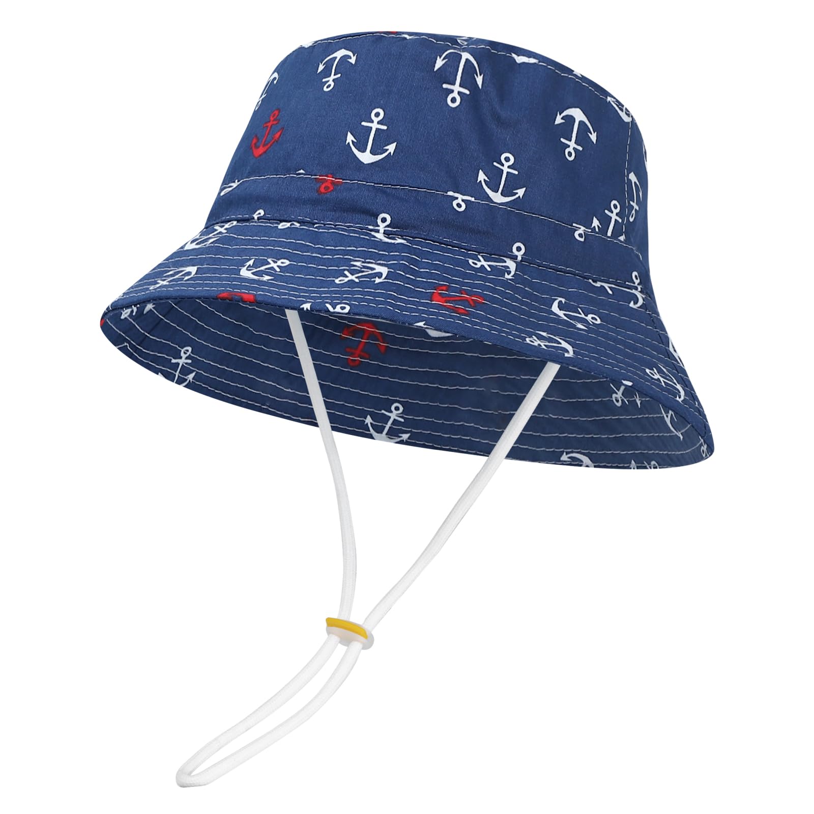 MASOCIO Sombrero de Sol para Bebé Niños Verano Gorro de ala Ancha Protección Solar Ajustable para Exteriores Playa