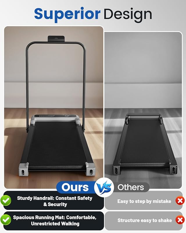 Walking Pad Treadmill for Home, Walking Pad with Incline and Handle Bar image 7