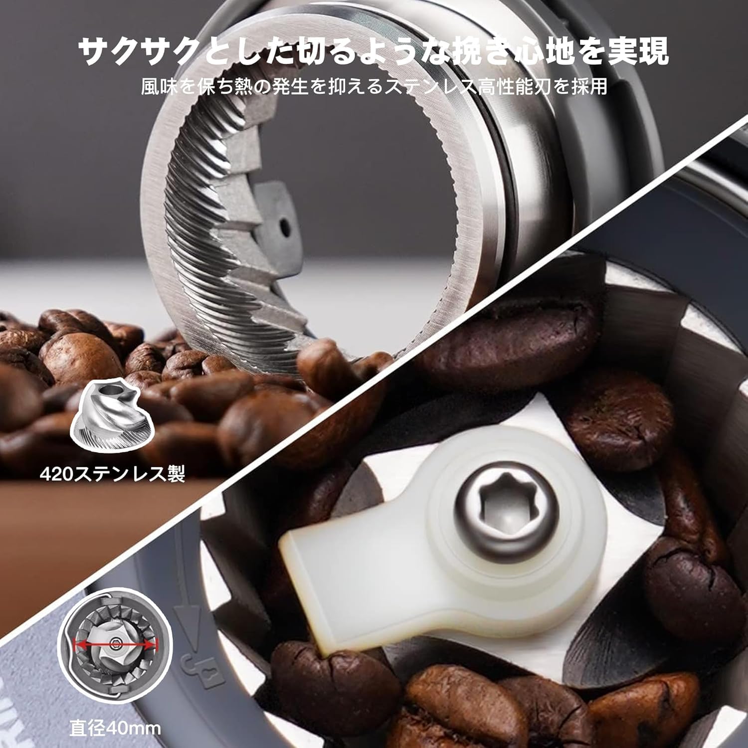 Amazon.co.jp: BelleLife 電動コーヒーミル コーヒーグラインダー