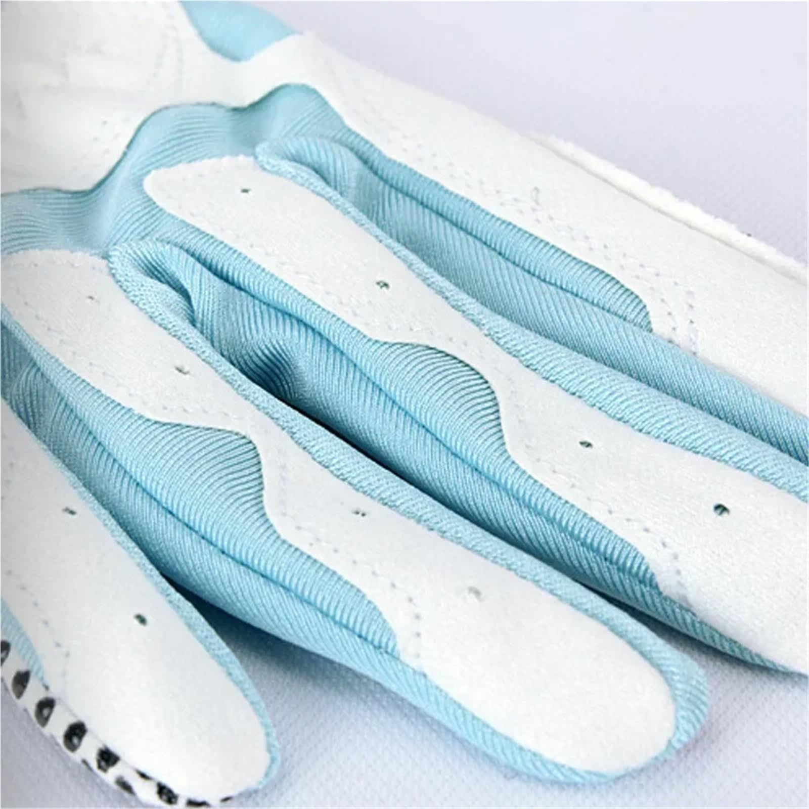 Guanto da golf Guanti da golf donna 2 pezzi protettivi for sport all'aria aperta in morbido tessuto in microfibra antiscivolo e traspiranti per principianti(Blue,18)