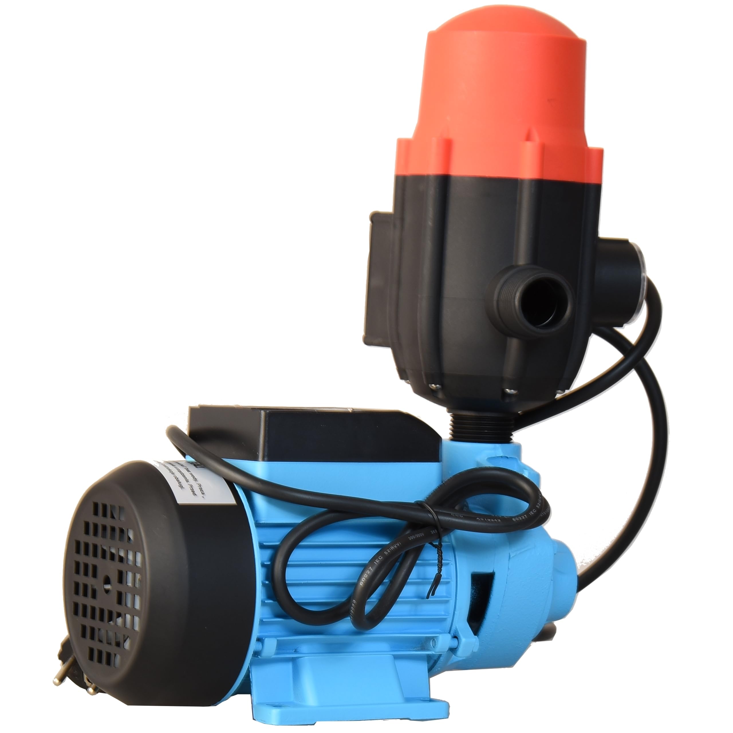 Pompa dell'acqua QB 60 con Pressostato Elettronico BRIO CSK 21 - Pompa da Giardino (370 W, 2100 l/h, altezza di mandata 39 m) - Comando per Pompa - Regolazione Pressione - Protezione Marcia a Secco
