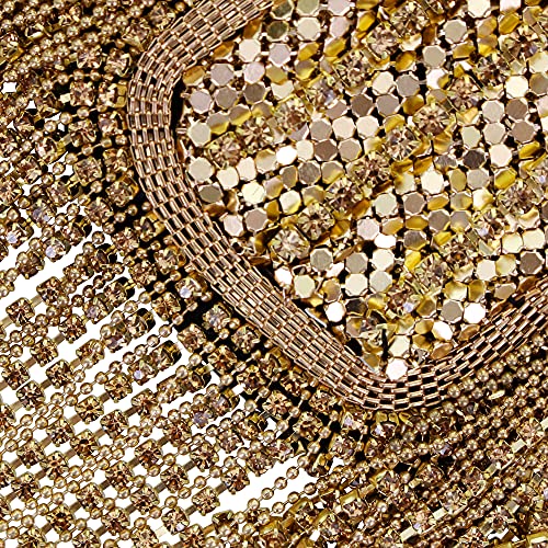 Image of Tassel Epaulettes Shoulder Crystal Chain Fringe Shoulder Badge Brooch Pins for Ringmaster Costume 2 pieces (gold)