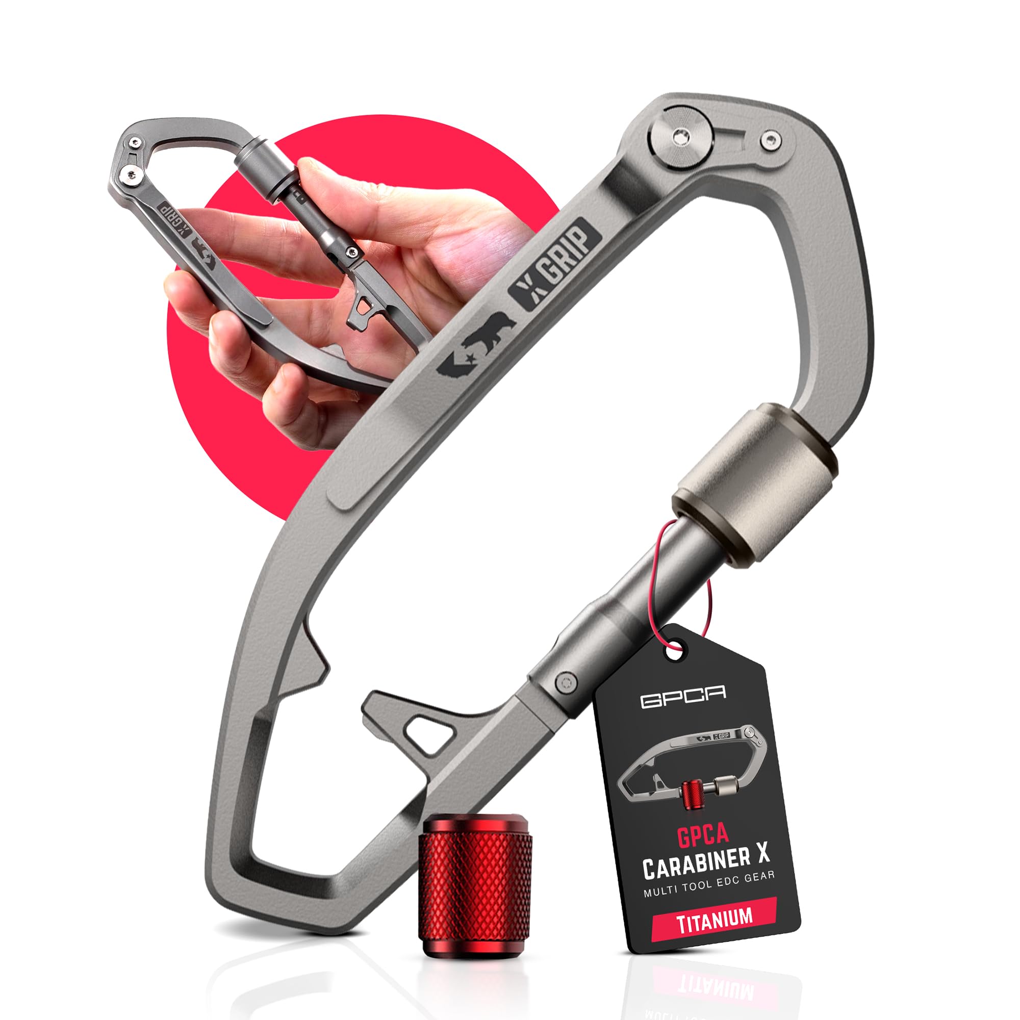 GPCA Multi-Tool Carabiner for Camping, Dog Leash, Key Holder