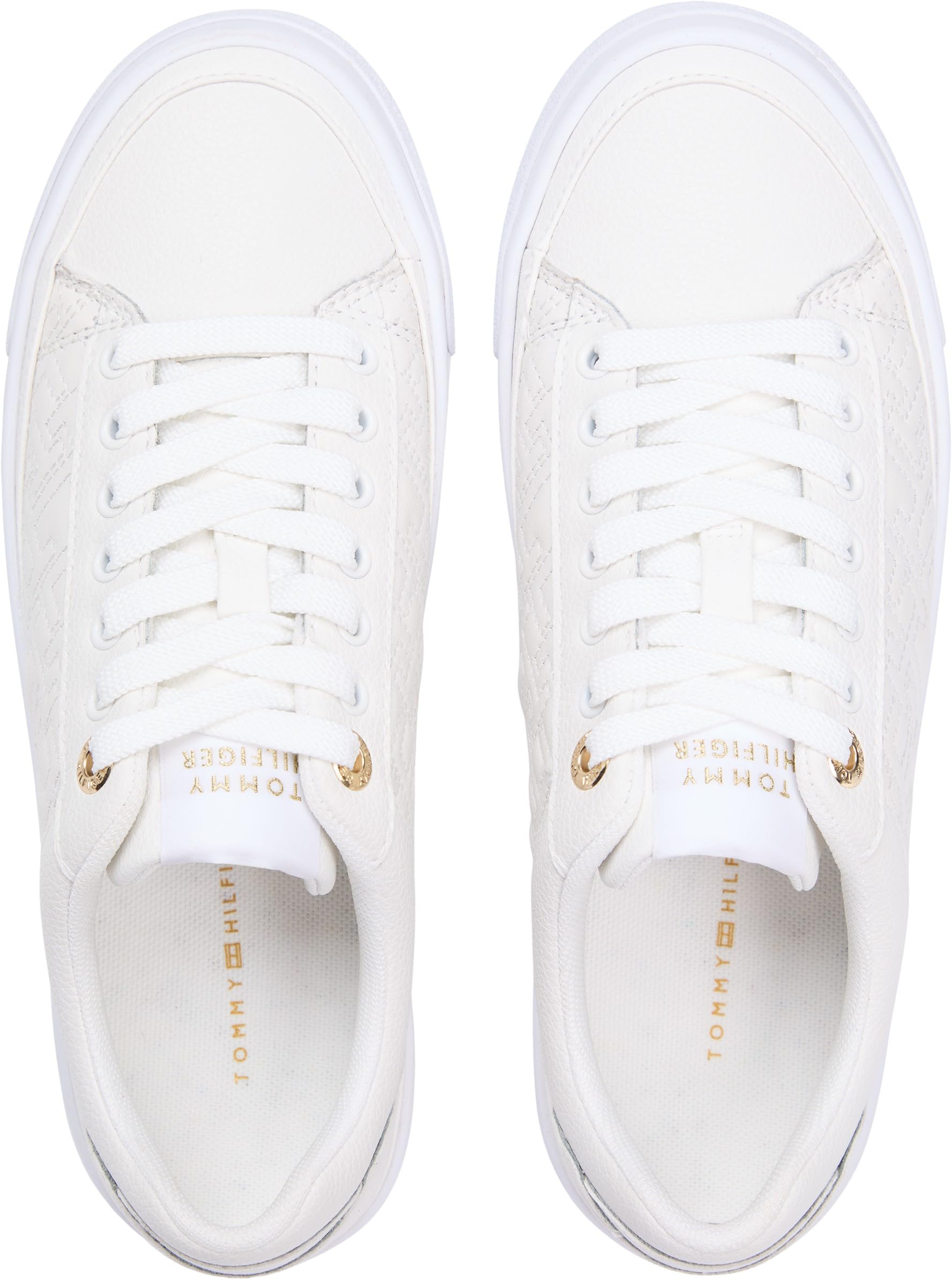 Tommy Hilfiger TH Platform Sneaker Quilted Fw0fw09265 Basso TopDonna