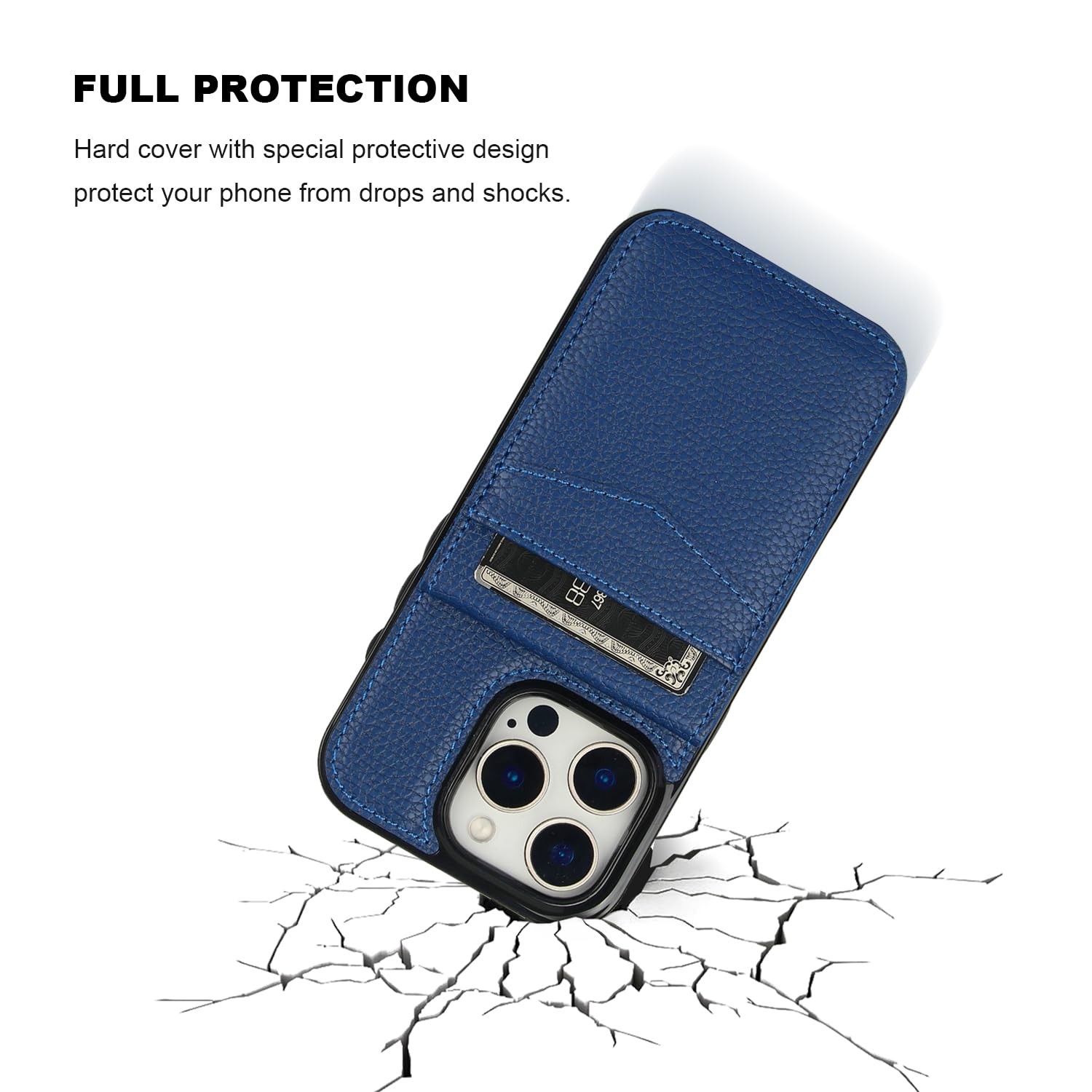KIHUWEY Custodia Portafoglio Per IPhone 16 Pro Max: Pelle Magnetica Con Cavalletto E 6 Slot Carte, Nero - 5