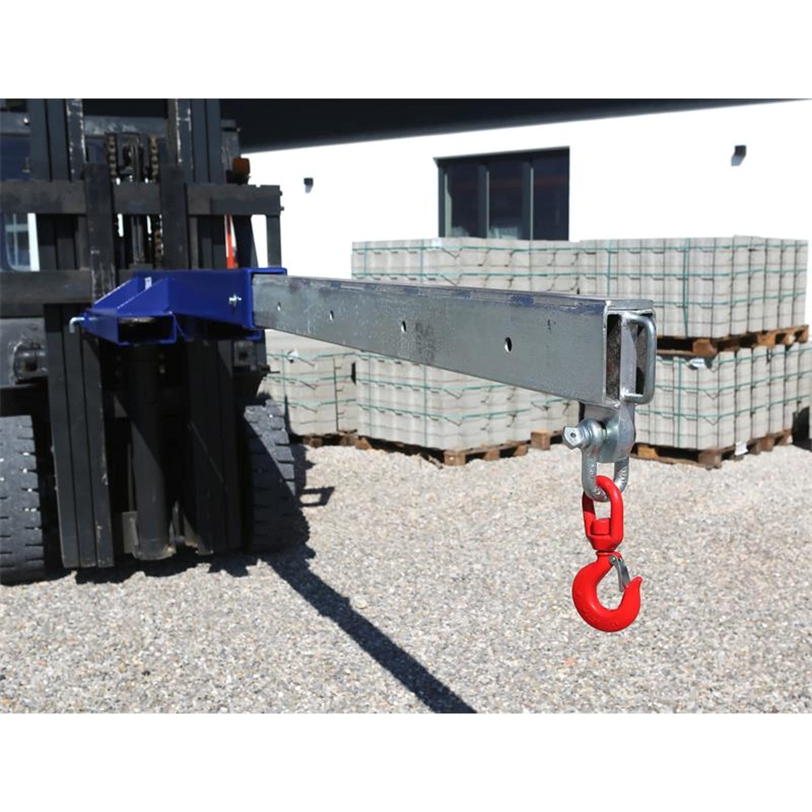Staplerkran mit Teleskoparm 346,5 cm Kranarm Lastarm | Tragkraft: 4500 kg / 4,5t