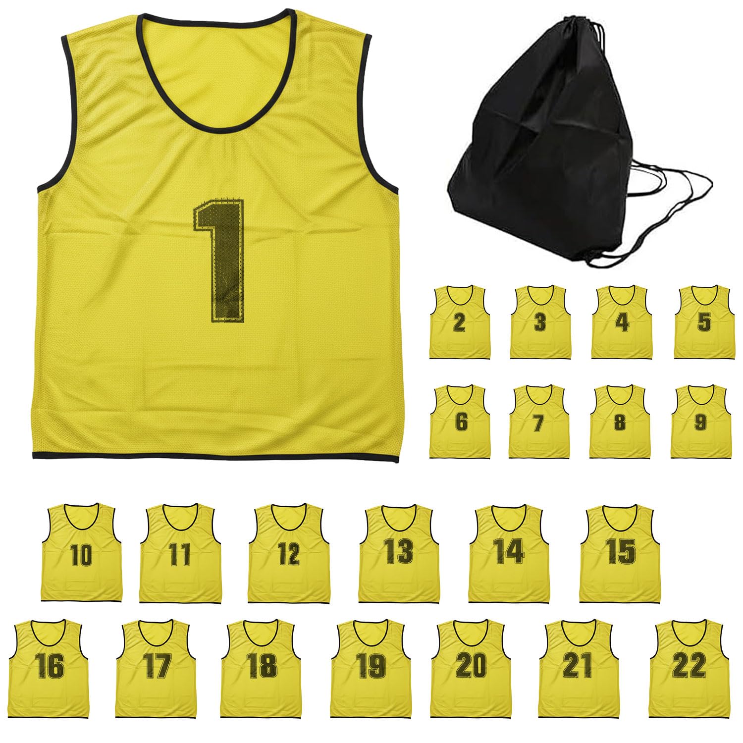 Amazon.co.jp: [ロジック] ビブス セット ゼッケン 収納バッグ付き