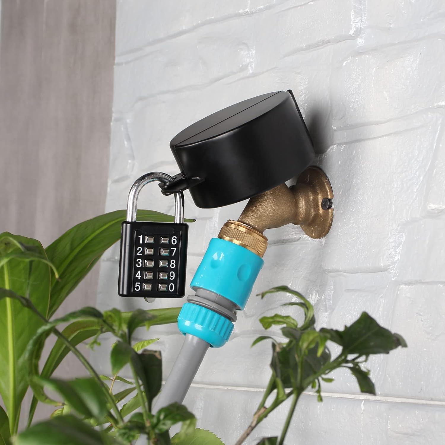 Outdoor Faucet Lock System -Gate Valve LockoutDevice -Prevent Water Theft by Cover and Code Lock,Stop Unauthorized use Vandalism,Faucet Protection (Password Hanging Lock)…