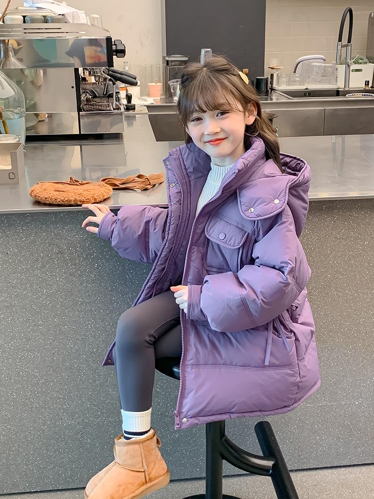 Chaqueta de invierno para niños, parka de invierno con capucha de piel, parka cálida, abrigo de invierno para exteriores, chaquetas+para+chaqueta de invierno para niñas, chaqueta acolchada para niñas
