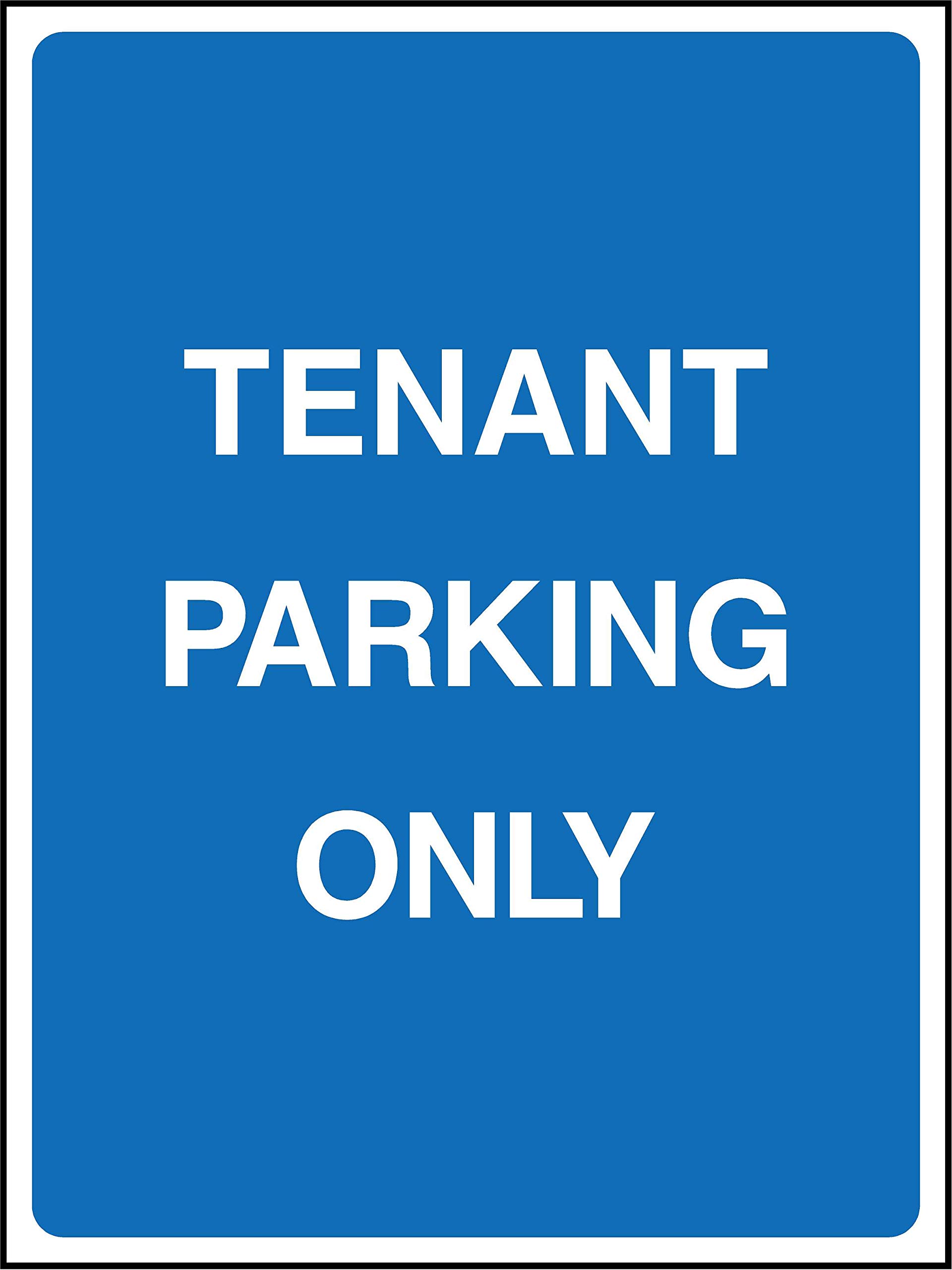 Tenant parking only Safety sign - 1.2mm Rigid plastic 400mm x 300mm