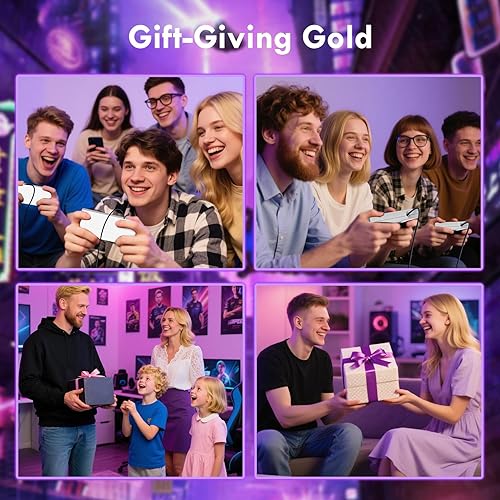 Miniatura 2 de 2025 Retro Gaming Console with NES Classic Games 621,HDMI Plug & Play Mini System with 2 Wired Controllers, Vintage Entertainment Gift for