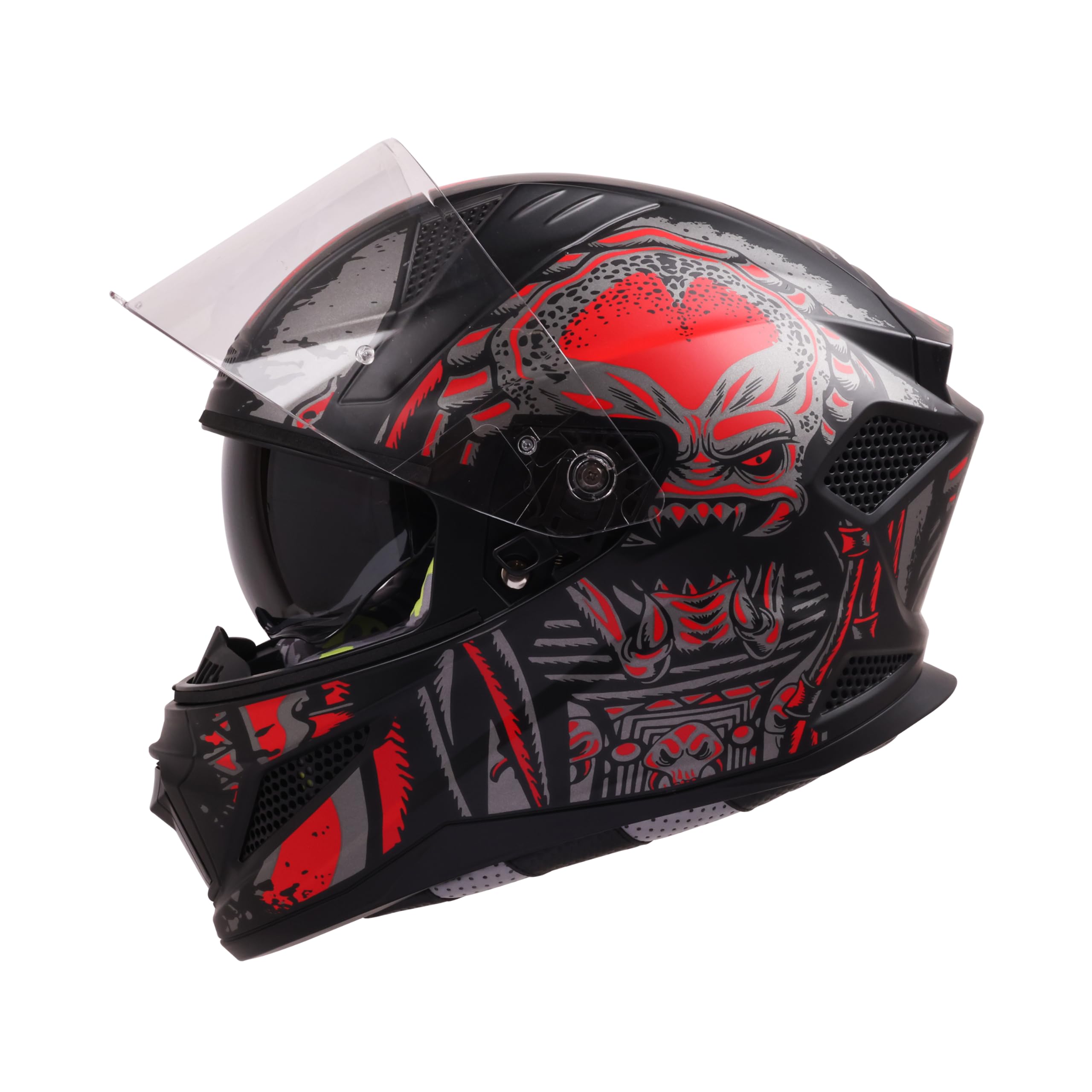 Steelbird SBH-25 Predator ISI Certified Full Face Graphic Helmet for Men and Women with Inner Smoke Sun Shield-image-41