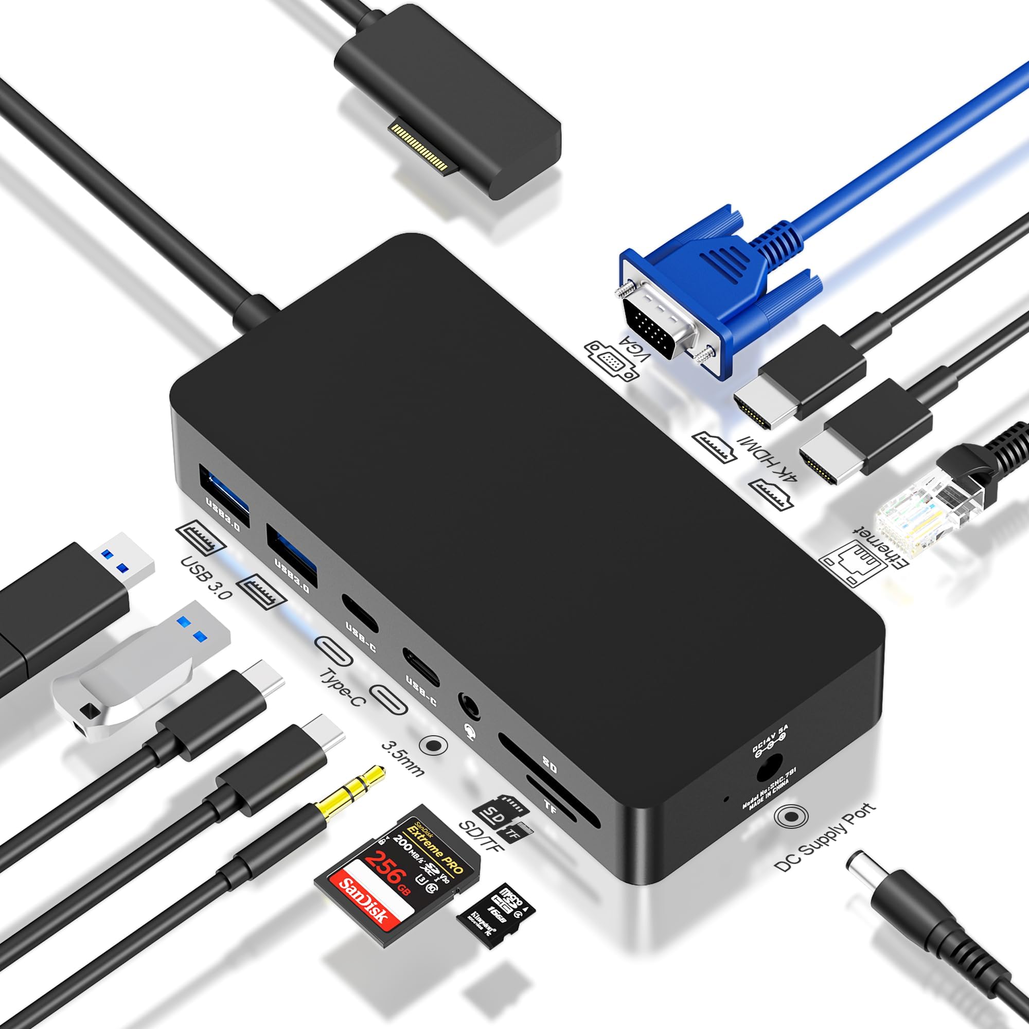 Thunderbolt 4 Dock Microsoft Surface Dock 2 4x USB-C, 2x USB