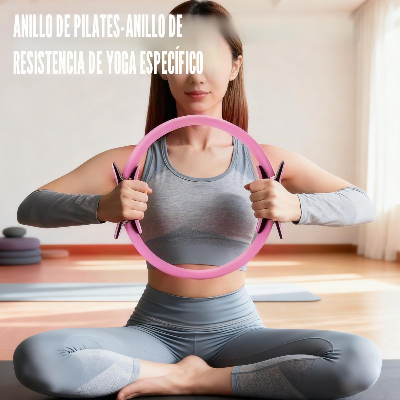 Set de Pilates de 13 piezas, set de anillos de pilates, kit esencial de pilates con bola de yoga, anillo de pilates, banda de resistencia, cinturón de yoga, calcetines de agarre para pilates, set de