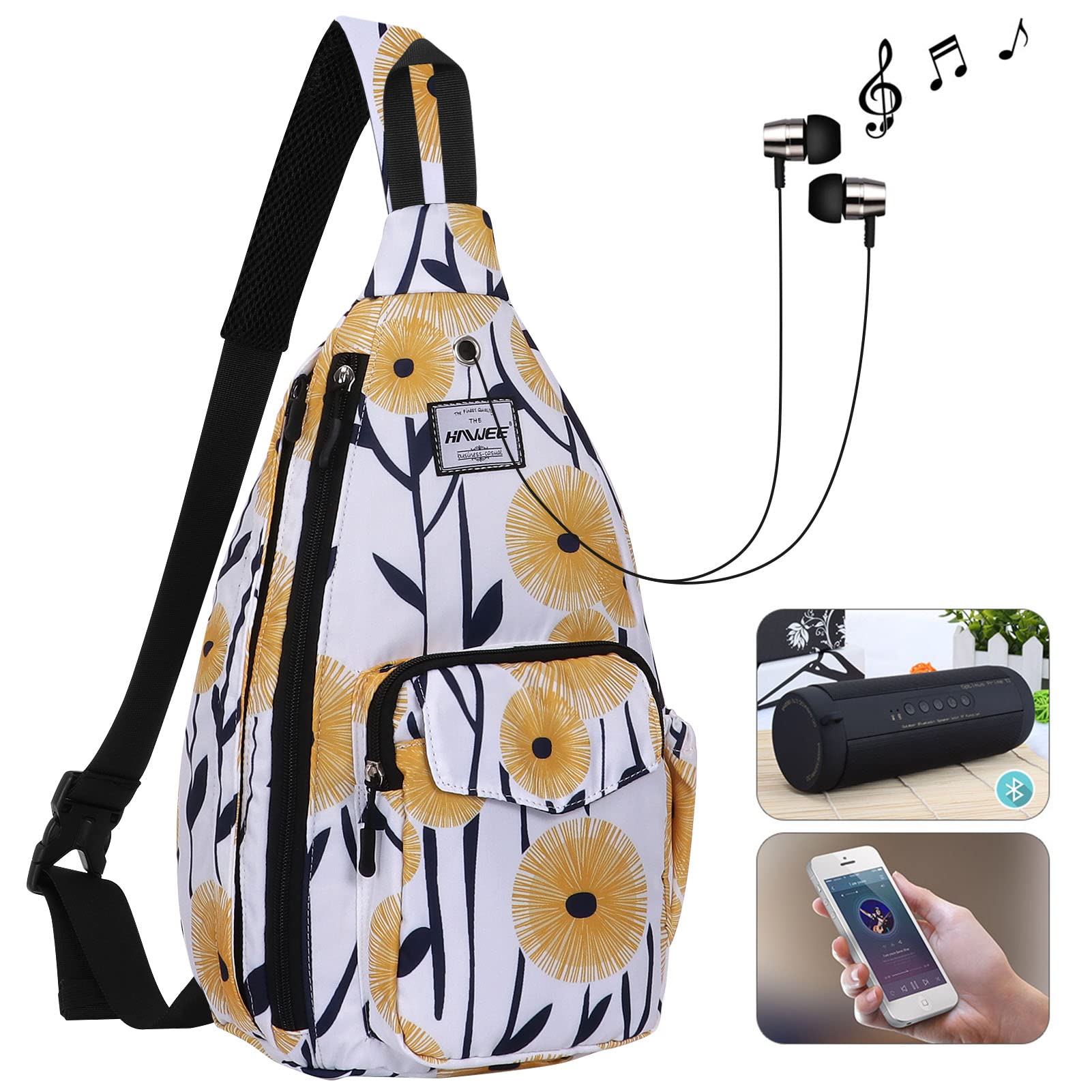 Borsa a tracolla in corda per donne e uomini, stile casual, con tracolla regolabile, per viaggi e sport, Dente di leone, One Size, Zaino daypack