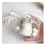 Taba Squishy,Stress Ball,Kawaii Squishies PVC Toys, Stress Relieving Fur Ball OPP Packaging Gifts|Squishy Fidget Toys for Anxiety&Relaxation|Perfect Desk Accessory for Adults (Grey Rabbit)