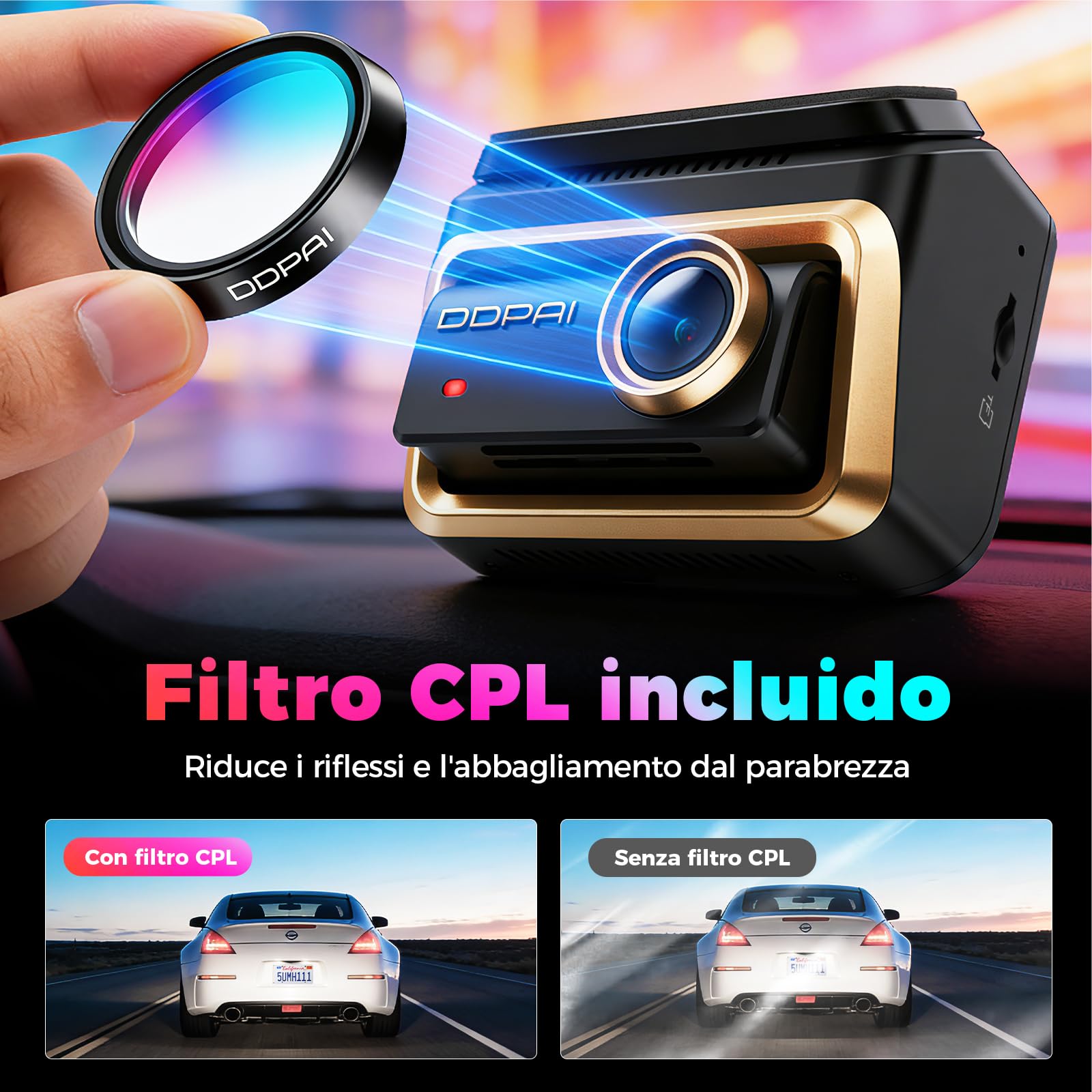 DDPAI Z90 Master 3 Kanal Dashcam Vorne Hinten Innen(4K+4K+3K),Dual STARVIS 2 IMX678 3 HDR Dashcam Auto, 64GB EMMC+128GB Karte Dash Cam, inkl.CPL, Nacht, GPS/ADAS/KI, WLAN, 4G LTE, 24h Parkwache,IPS 3"