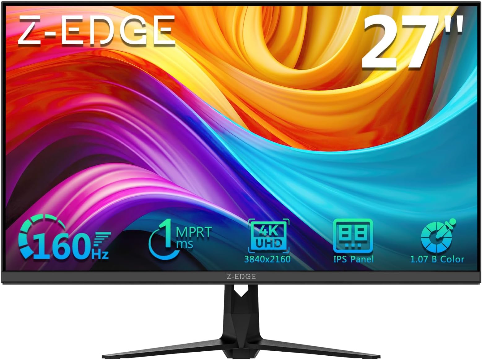 - 4K Monitor, Z-Edge 27 inch IPS Monitor, UHD 3840x2160 IPS Computer Monitor, 450 cd/m², 160Hz Refresh Rate, 1ms Response Time, G274K Ultra-Thin Bezel