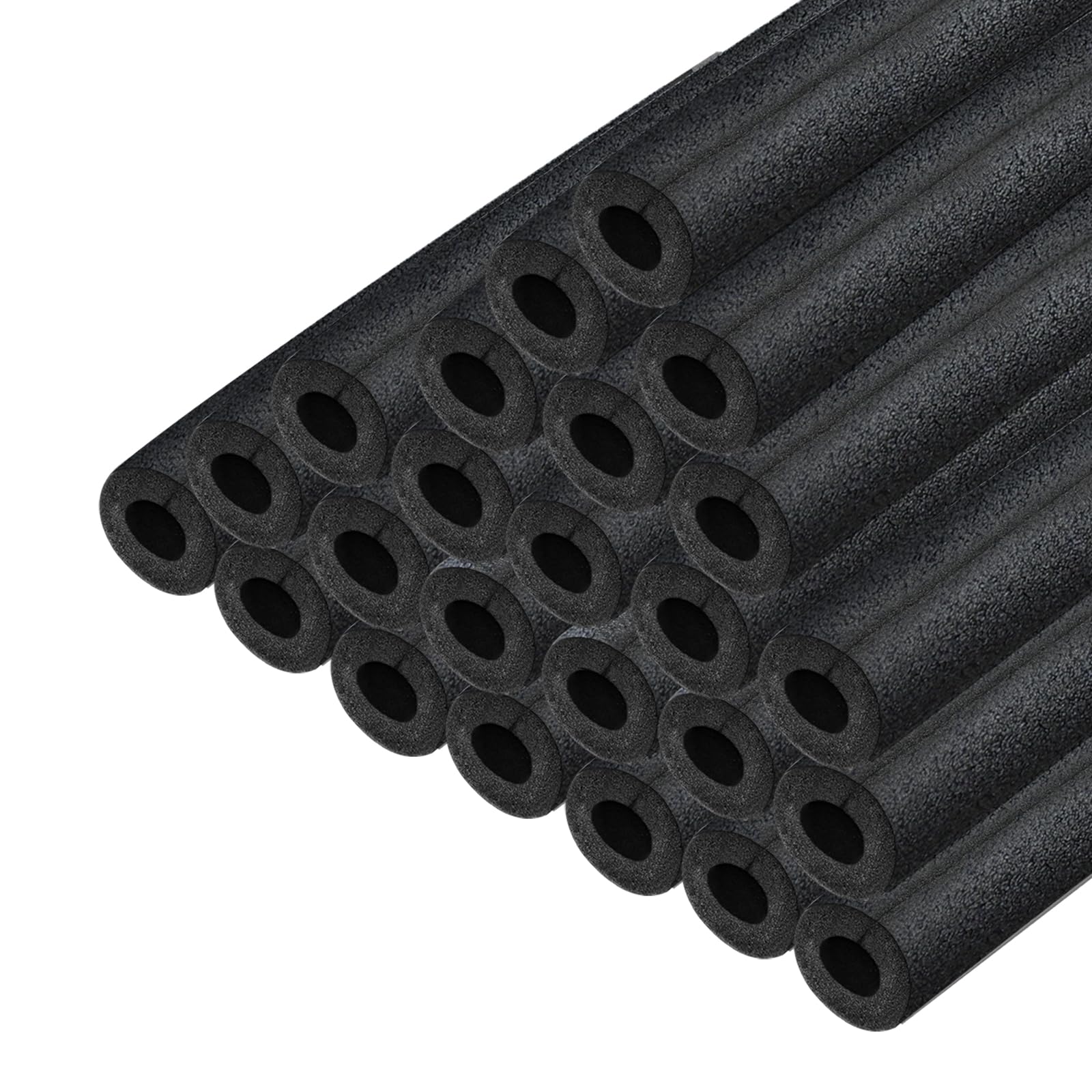 heatit insulating foam pipe covers, outdoor water pipe insulation water pipe freeze protection,foam tube suitable for outdoor and indoor water pipe pipeline(24 pcs,1 inch)