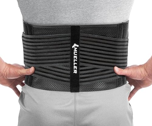 Miniatura 1 de MUELLER Sports Medicine - Soporte lumbar 4 en 1 con paquete calientefrío, ideal para dolor de espalda superior e inferior, alivio y apoyo para