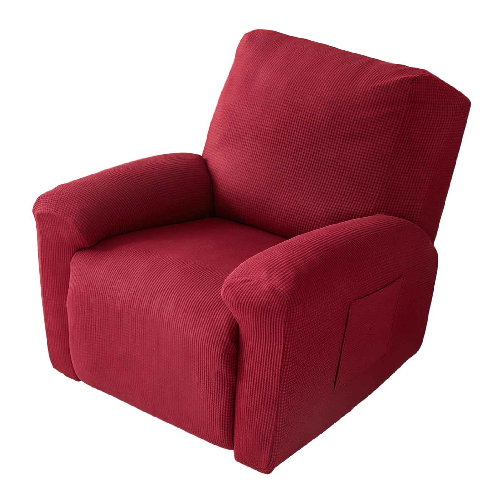 WoeiCuod 1 2 3 4 Seater Couch Cover Stretch Recliner Sofa Covers,with Pockets Sofa Recliner Protector Anti Slip Washable Stain Resistant Armchair Covers For Living Room