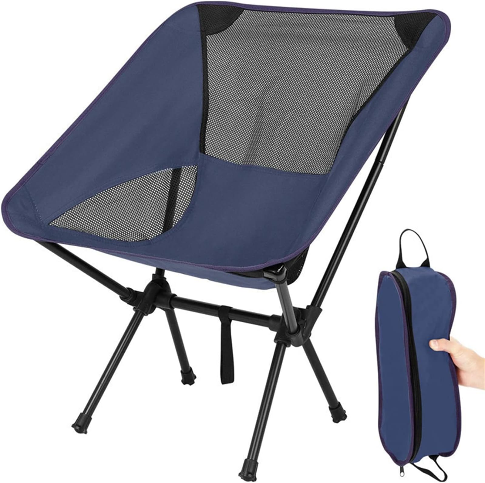 conobo Ultralight Camping Chair, Outdoor Portable Folding Chairs, Small Compact Collapsible Backpack Camp Chair for Outdoor Camping Sports Picnic Beach Hiking Fishing, Lightweight Backpacking