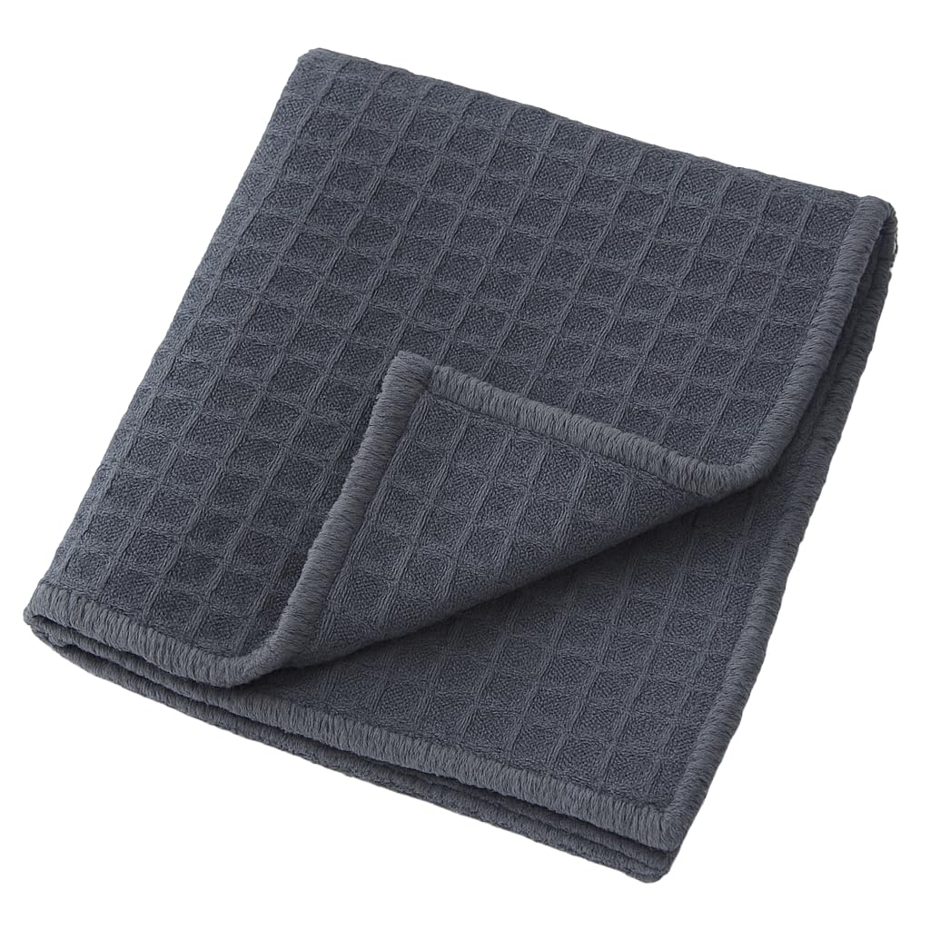 Detailers United Grey 40X40cm Waffle Weave Glass Cleaning Towel – Ultra-Soft, Lint-Free, Streak-Free Microfiber Cloth For Windows, Mirrors & Car Detailing – Fast Drying, Scratch-Free, Machine Washable & Long-Lasting