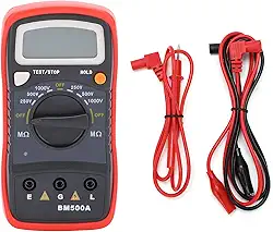 Medidor de Resistência de Isolamento Megômetro Digital para Manutenção, Teste e Inspeção 250V 500V 1000V