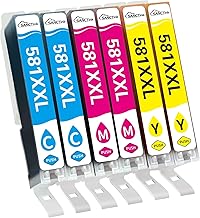 SANCTink 581 XXL CLI-581XXL Cartouche Encre Remplacement pour Canon Cartouche 581 580xxl pour Canon TS6150 TS6250 TS8150 TS8151 TS8250 TS8350 TS6151 TS6350 TS705 TS6251 TS9150 TR7550,6Pack