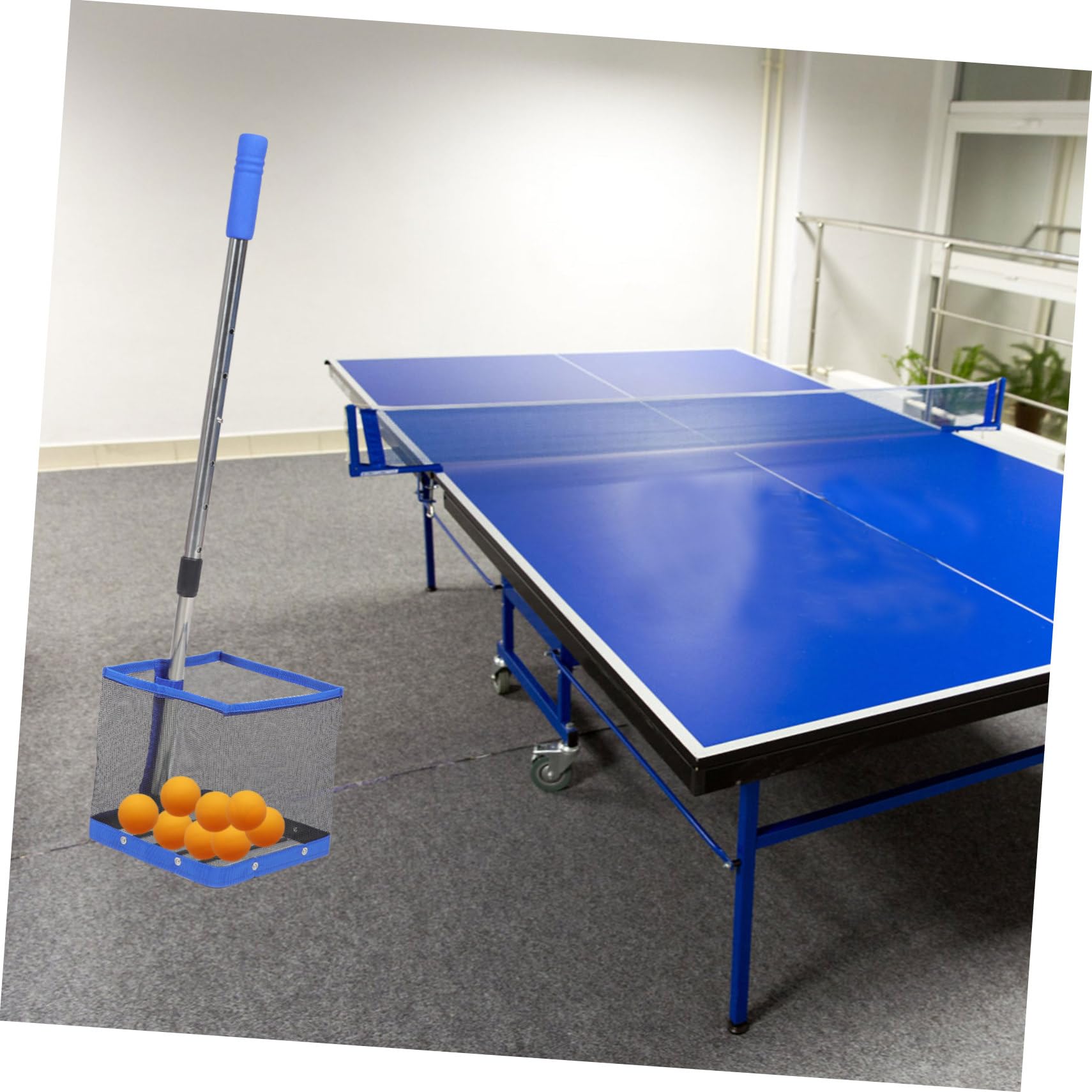 Tischtennisball Nylon Teleskopgriff, Verstellbar, Aufheber Metall Blau