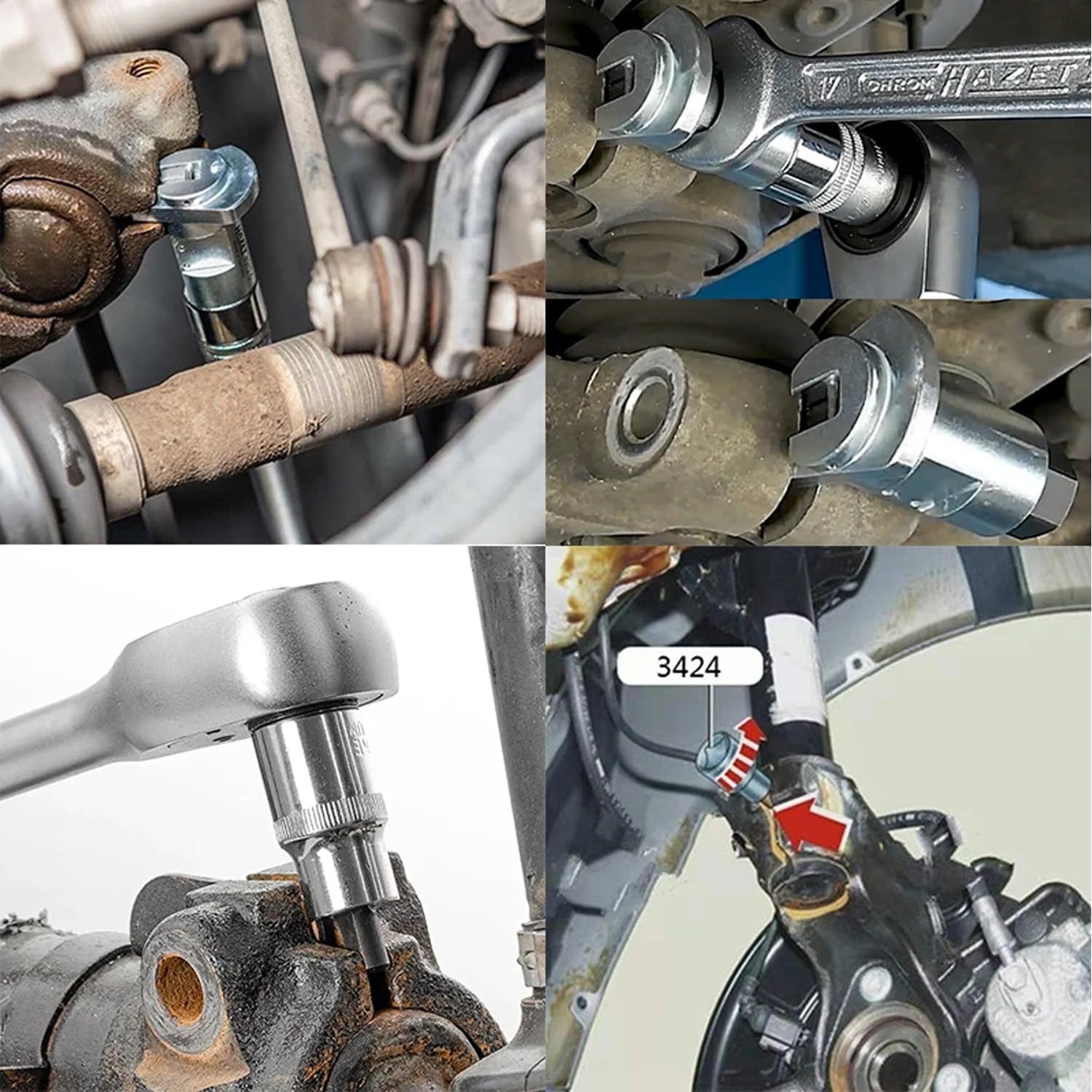 Greluma Strumento distanziatore montanti, Strumento di Sospensione in 2 Pezzo Compatibile con VW, Audi, BMW, Mini, Ford, Renault, ECC.