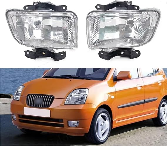 レンズ Compatible With KIA For Morning For Picanto For Hatchback 2004 2005 2006 2007 フロントバンパー フォグランプ DRL フォグライト