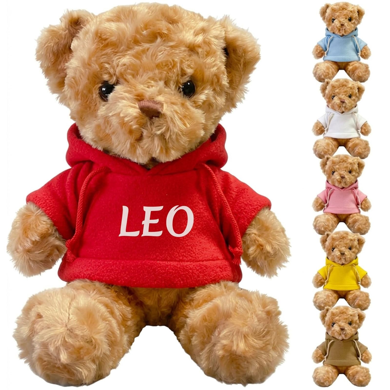 Novalith Personalised Teddy Bear, Custom Teddy Bear With Text/Photo, Two Sizes, Customise Gifts for Birthday, Christmas, Valentines Day, Funny Teddy Stuffed Animal