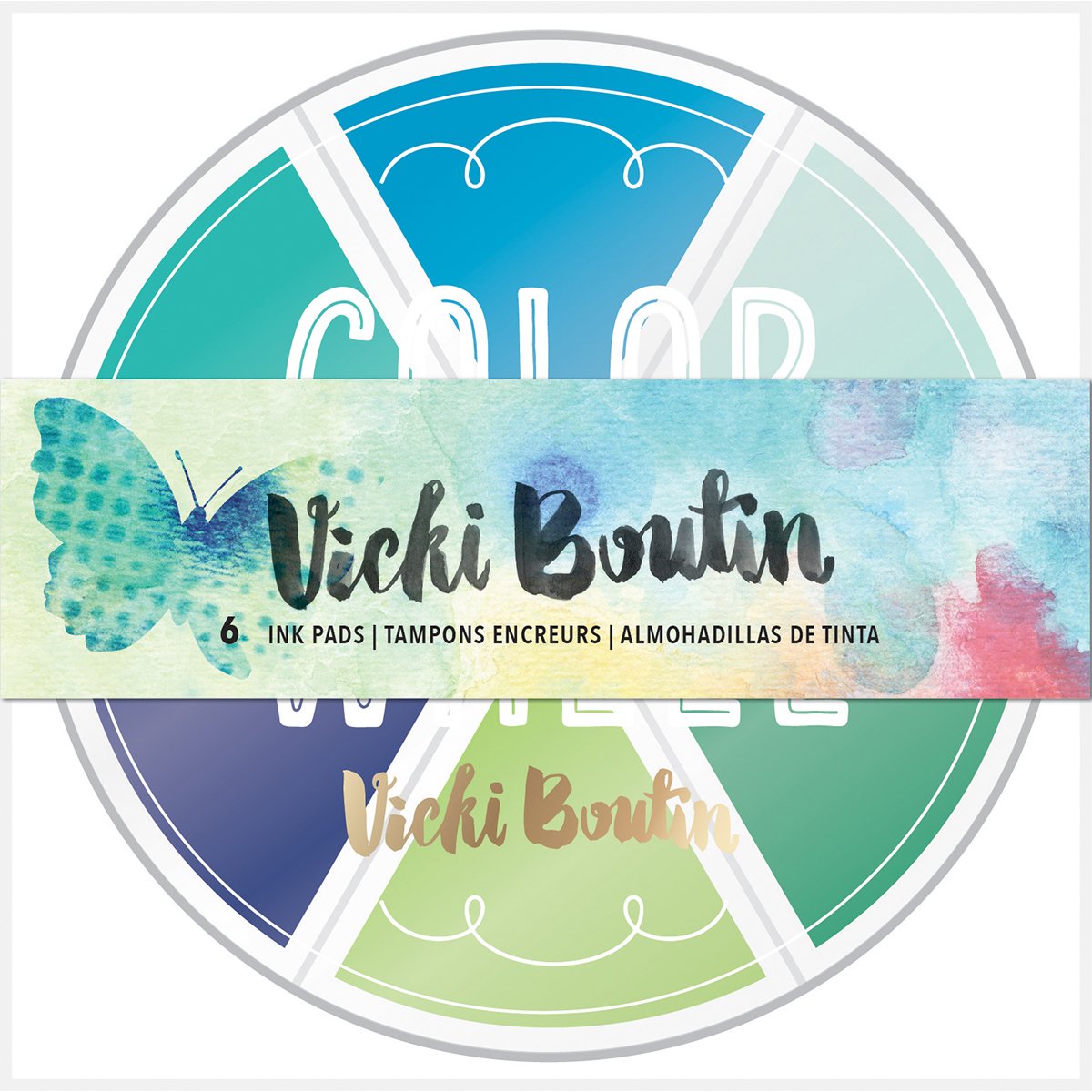 American Crafts 376802 Vicki Boutin kolorowy pad do stempli (zestaw 1 sztuk)