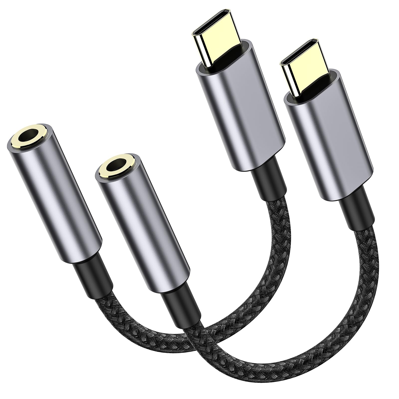LERTOSEN 2 Pack USB C to 3.5mm Headphone Jack Adapter - adapters | Mubboo
