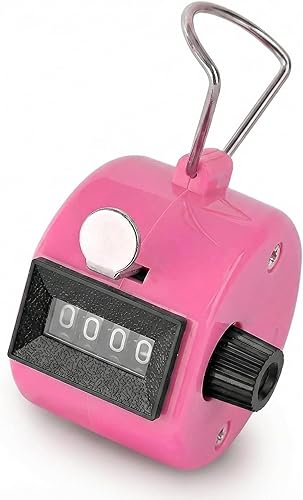 Contador de cuentos manuales – Contador mecánico de 4 dígitos para tejer y ganchillo – Contador de mano para regazo, tono y personas con anillo para