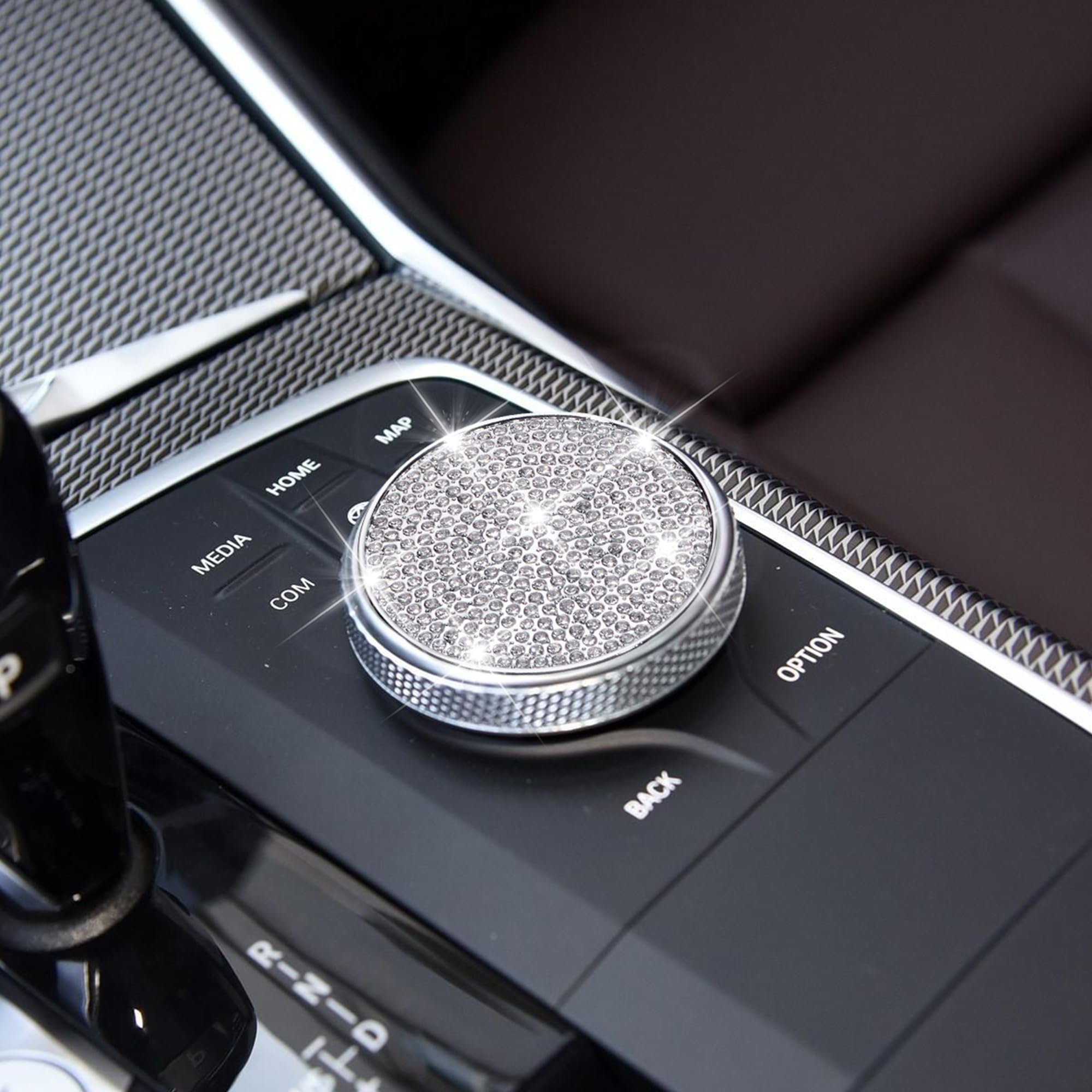 Bling Media iDrive Control Interior Sticker Cover Accessory Fit BMW 330 i 2020-2022/X3 2021-2022/430 2021-2022/ X4 2022-2023/ X5 2019-2023/X6 2020-2023 (Multimedia Cover)