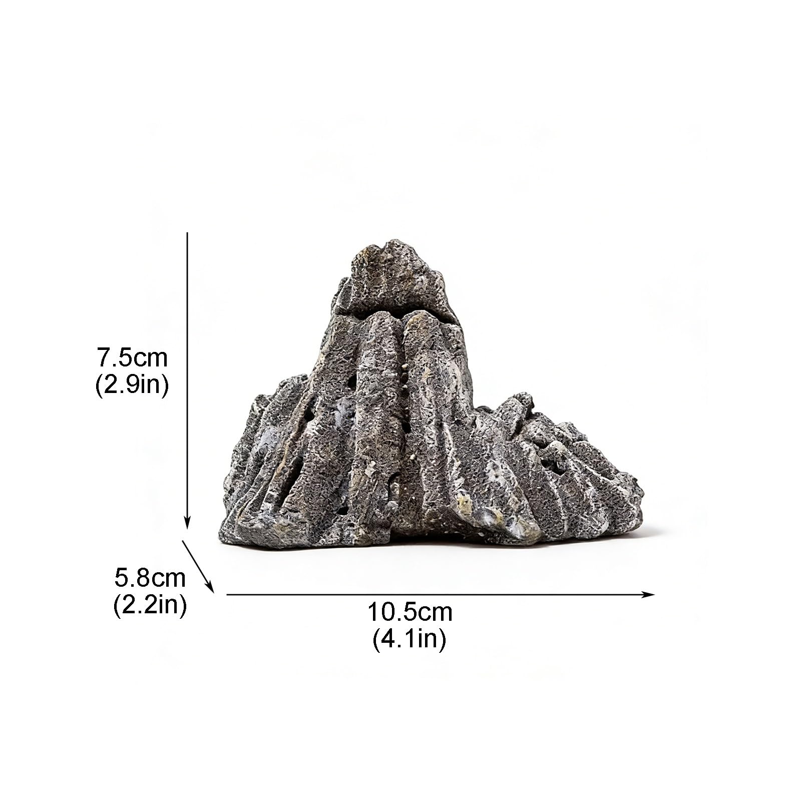 Dekoracja domu: Sztuczny ogród skalny, miniaturowe kamienie górskie, ozdobne skały do akwarium, akcesoria do mikrokrajobrazu do bonsai i roślin doniczkowych (10,5 cm)
