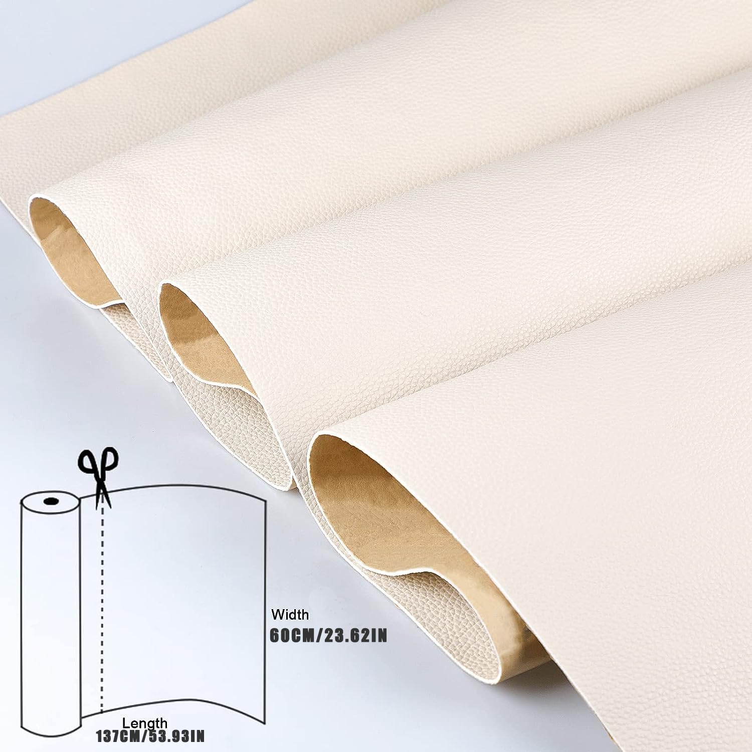Pelle Adesiva Per Riparazioni - 60x137cm, Grigia, Per Divani, Auto, Mobili, Ecopelle Autoadesiva - Foto 4