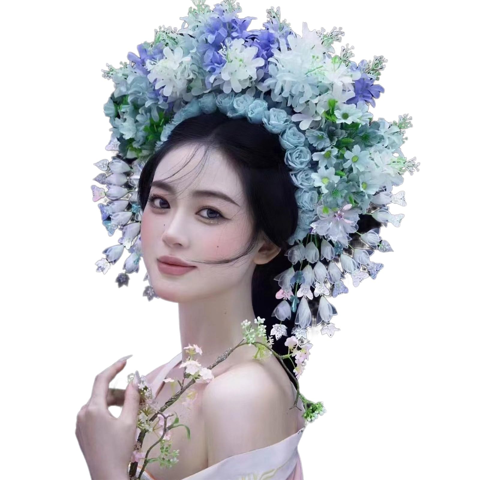 Fermaglio per capelli unico da donna con fiore e bellissimi fiori, per uso quotidiano e appuntamenti
