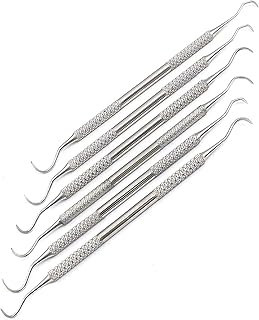 AAProTools Dental Sickle Scaler H6/H7 Jacquette Scaler U15/30 Anterior Double Ended Periodontal 6 Pieces Instruments Set