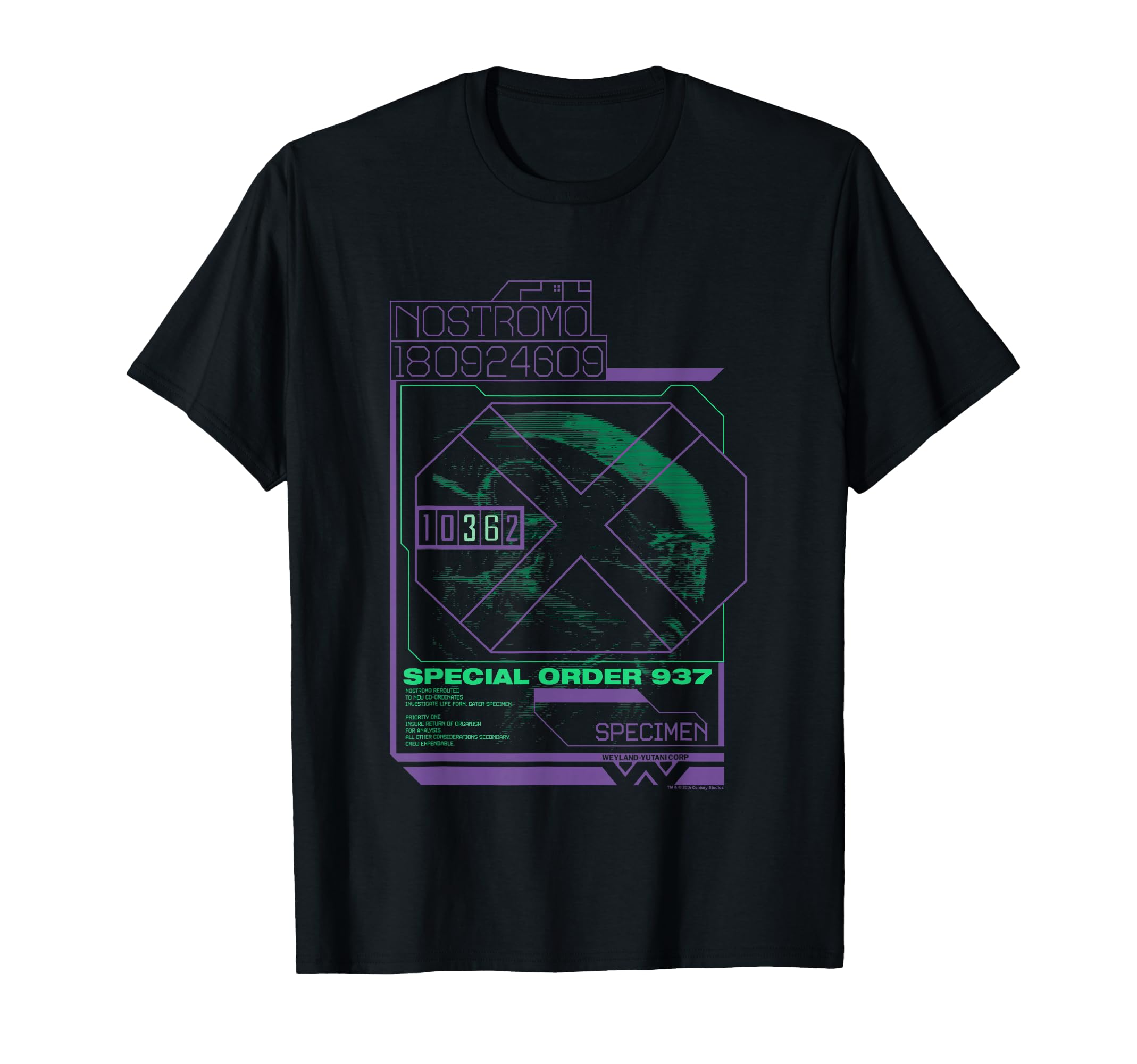 Aliens Iconic Special Order 937 Weyland-Yutani Corp Poster T-Shirt